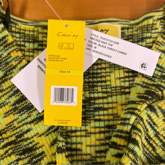 Circus NY by Sam Edelman NWT Twisted Front Long Sleeve Knit Top med - Picture 7 of 11